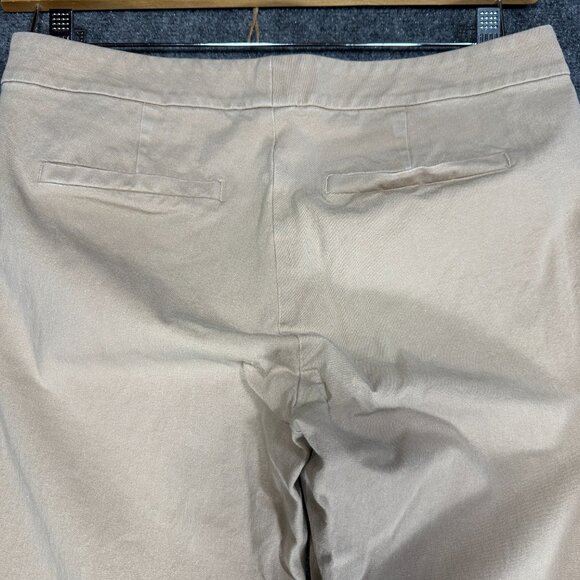 Ralph Lauren Pants Womens 4 Tan Stretch Flat Front Tapered Leg Zip Fly Pockets - Picture 8 of 8